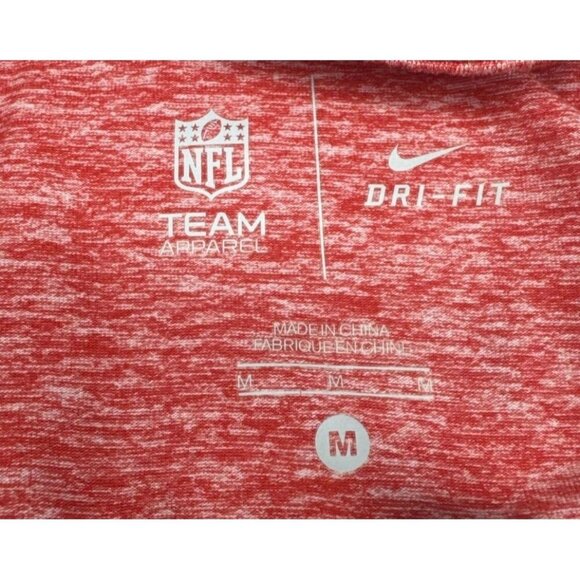 Team Apparel Nike Dri Fit Red 1/4 Zip Kansas City Chiefs Long Sleeve Shirt Sz M - Picture 9 of 14